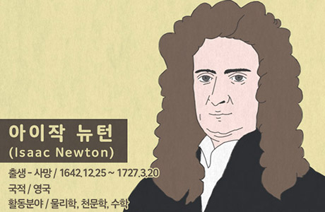 호기심과 끈기로 만유인력의 법칙을 만든 뉴턴 [인포그래픽_세계인물편]
