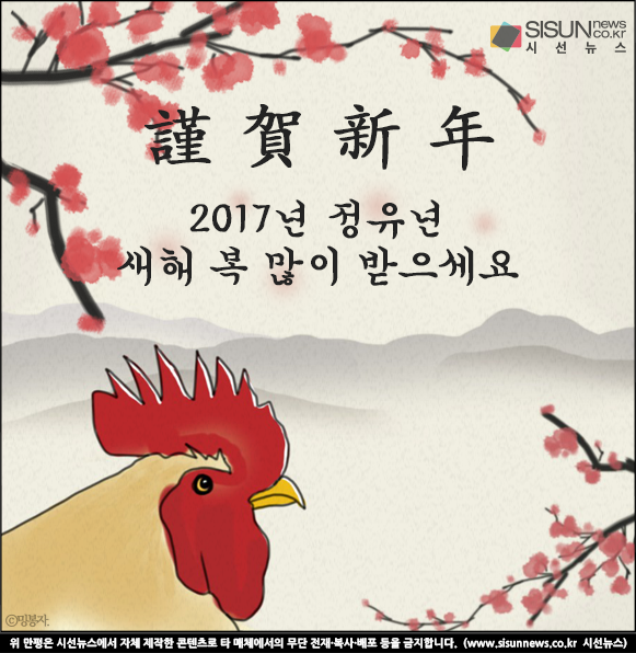 2017년 정유년, 붉은 닭의 좋은 기운 받아 새해 복 많이 받으세요 [시선만평]