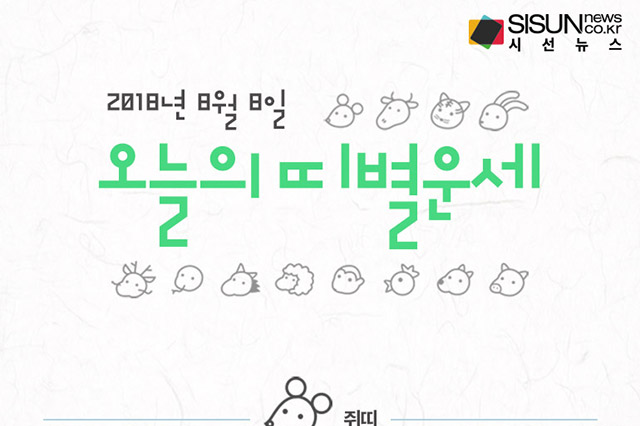 2018년 8월 8일, 오늘의 띠별 운세 [인포그래픽]