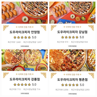 도우라이크피자, 식약처 주관 가맹점 위생등급 평가 진행… 다수 매장 매우 우수