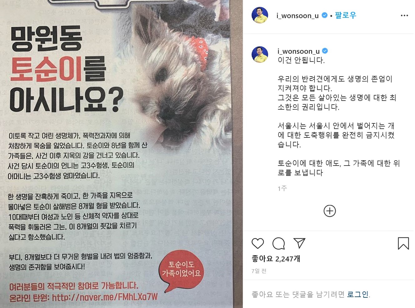 반려인으로서, 이웃으로서…토순이를 위한 공감과 연대