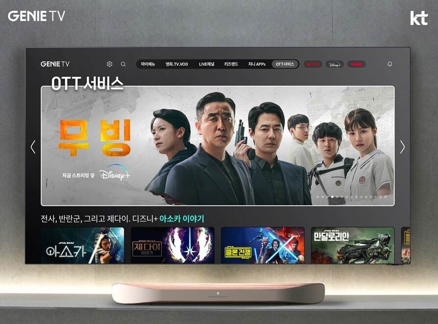KT 지니 TV 미디어 포털 전환 1년…이용자 2배, OTT 이용 3배로