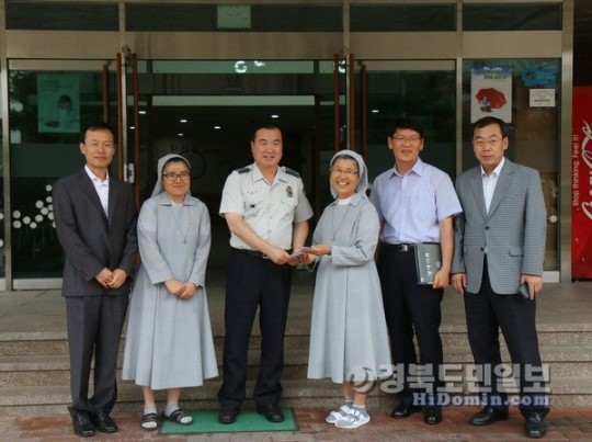 구미署, 사회복지시설 성심요양원 성금 전달