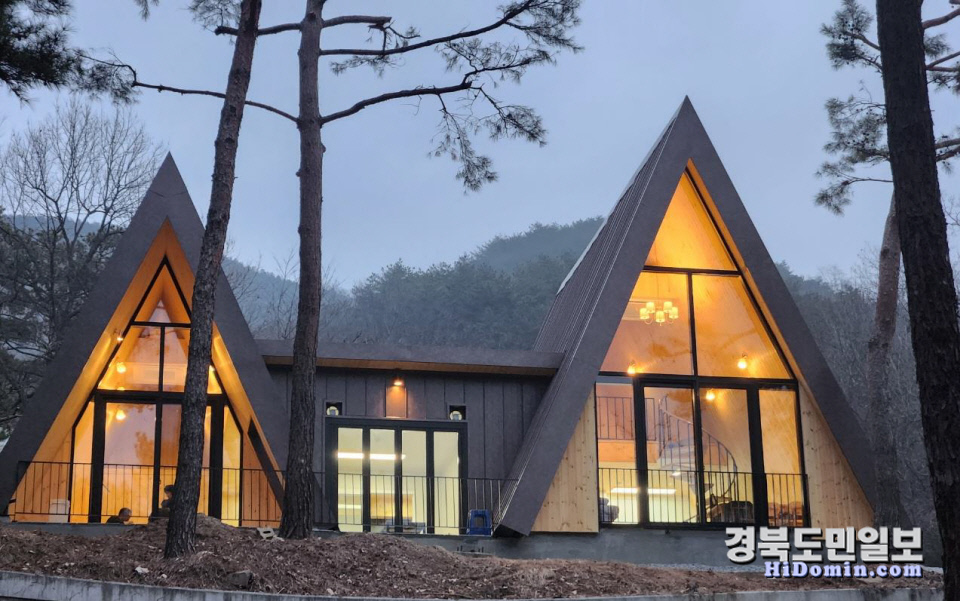 칠곡 송정자연휴양림 새단장 오픈 예정인 숲속의 집(산수유방)