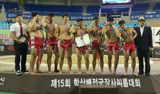 여수공고 씨름부, 올시즌 6번째 출전에 단체전 우승 