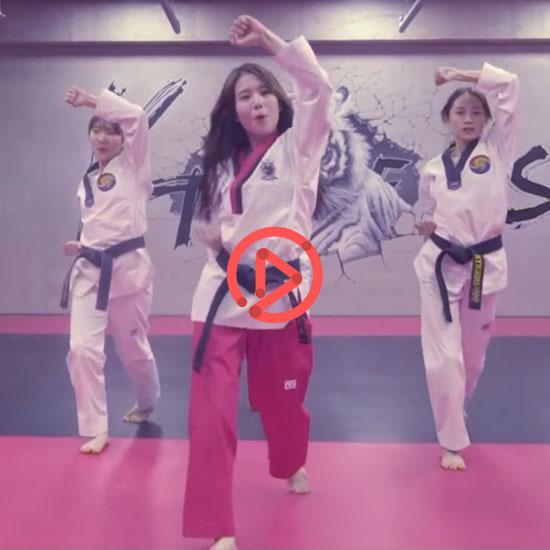 [쿠키영상] 걸그룹 EXID의 '핫핑크(HOT PINK)'를 태권도 버전으로…태권도시범단 'K타이거즈'