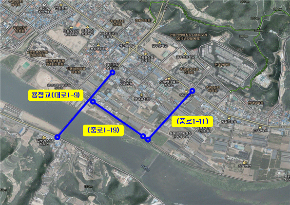 안동시 용상 5, 6주공아파트 앞~반변천 도로 개통 초읽기