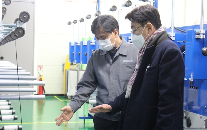 우범기 전 전북도 정무부지사, 효성첨단소재 전주공장 방문