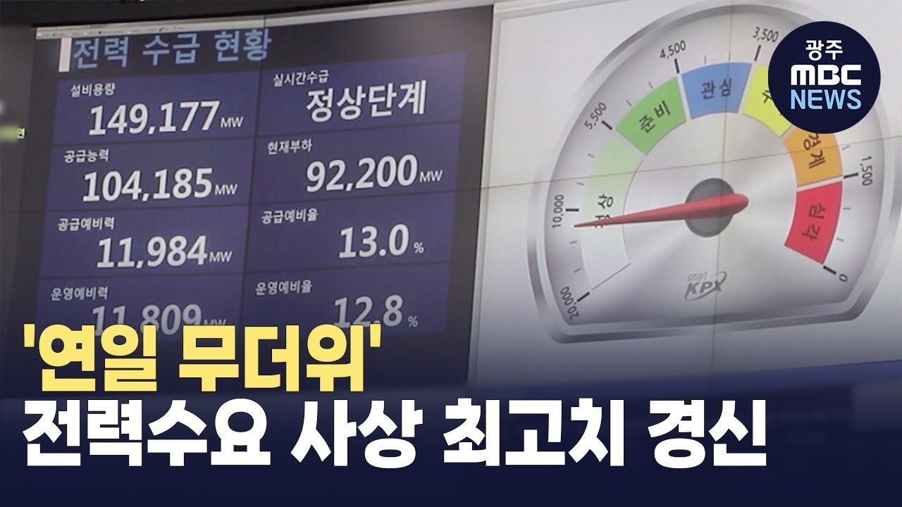 연일 무더위 전력수요 사상 최고치 경신