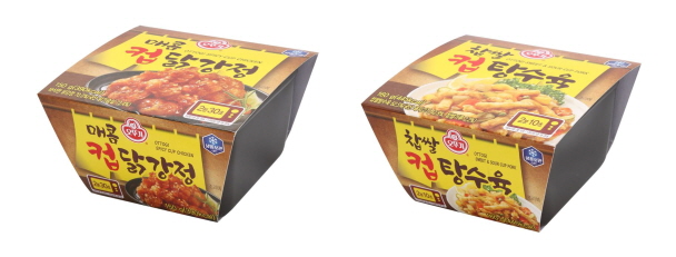 오뚜기, 매콤 컵 닭강정· 찹쌀 컵 탕수육 출시