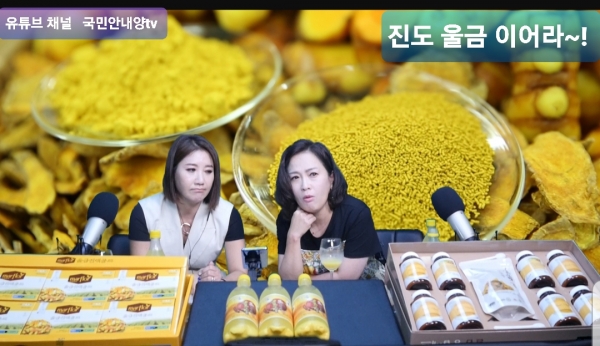진도군, 울금 국민안내양 TV에 출연 인기
