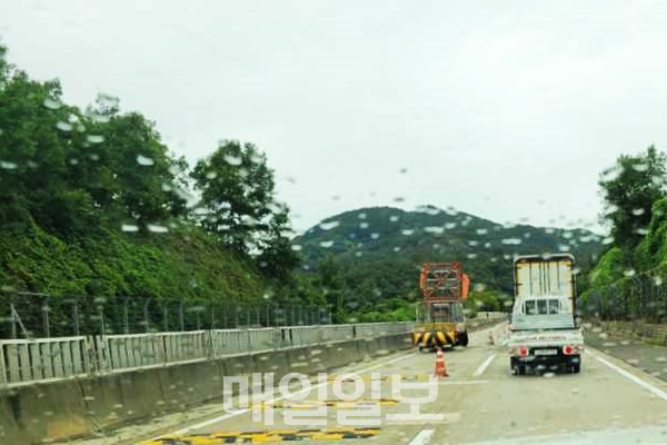 의성~안동 중앙고속도로 유지보수공사 지·정체…운전자 불편