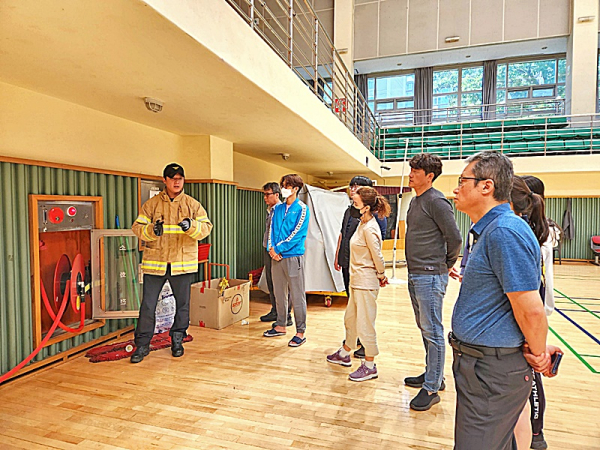 의왕도시공사 국민체육센터, 소방합동훈련 실시