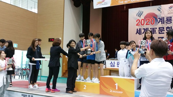 화순제일중 펜싱부, 제46회 전국소년체육대회 여중 사브르 단체전 은메달 획득