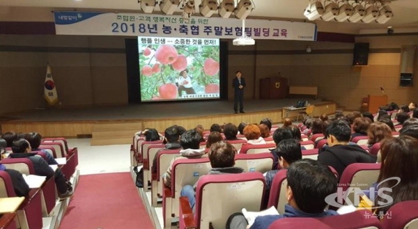 농협세종교육원, 주말보험팀빌딩 교육 진행