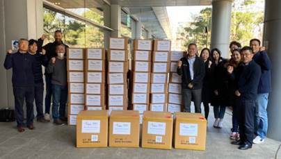 한국페링제약 대구지역에 손소독제·방호복 전달