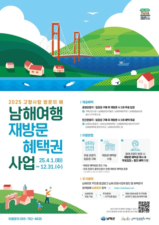 남해관광문화재단, ‘남해여행 재방문 사업’ 추진