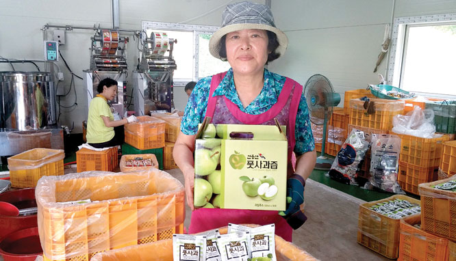 충주 청록원 ‘풋사과즙’ 여성들에 인기