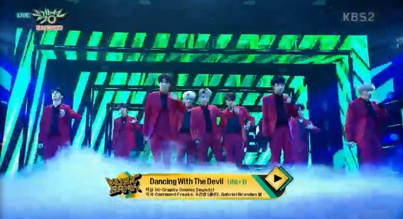 [TV컷Q] 뮤직뱅크 더 유닛 데뷔 팀 UNIT B, 끌어줘부터 댄싱 위드 더 데빌까지… 준(이준영) 카리스마 넘치는 모습