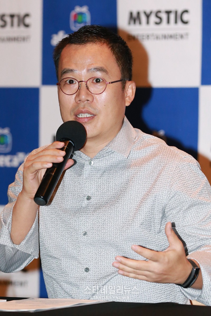 [S포토] 서수길 대표, 창작의 놀이터로 오세요 (아프리카TV·미스틱엔터테인먼트 조인트 벤처 설립 기자간담회)