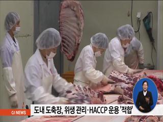 도내 도축장, 위생 관리.HACCP 운용 적합