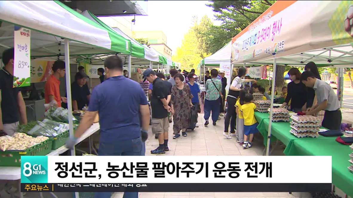 정선군 농산물 팔아주기 운동 전개