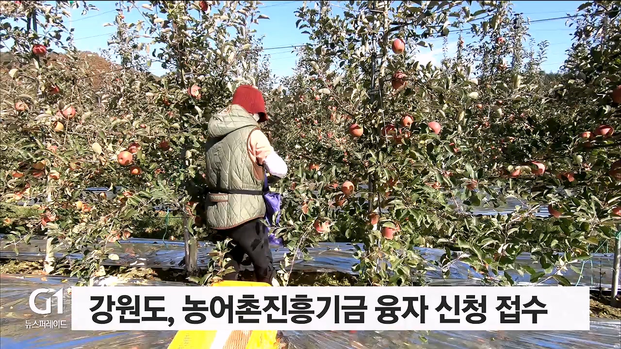 강원도, 농어촌 진흥기금 융자 신청 접수