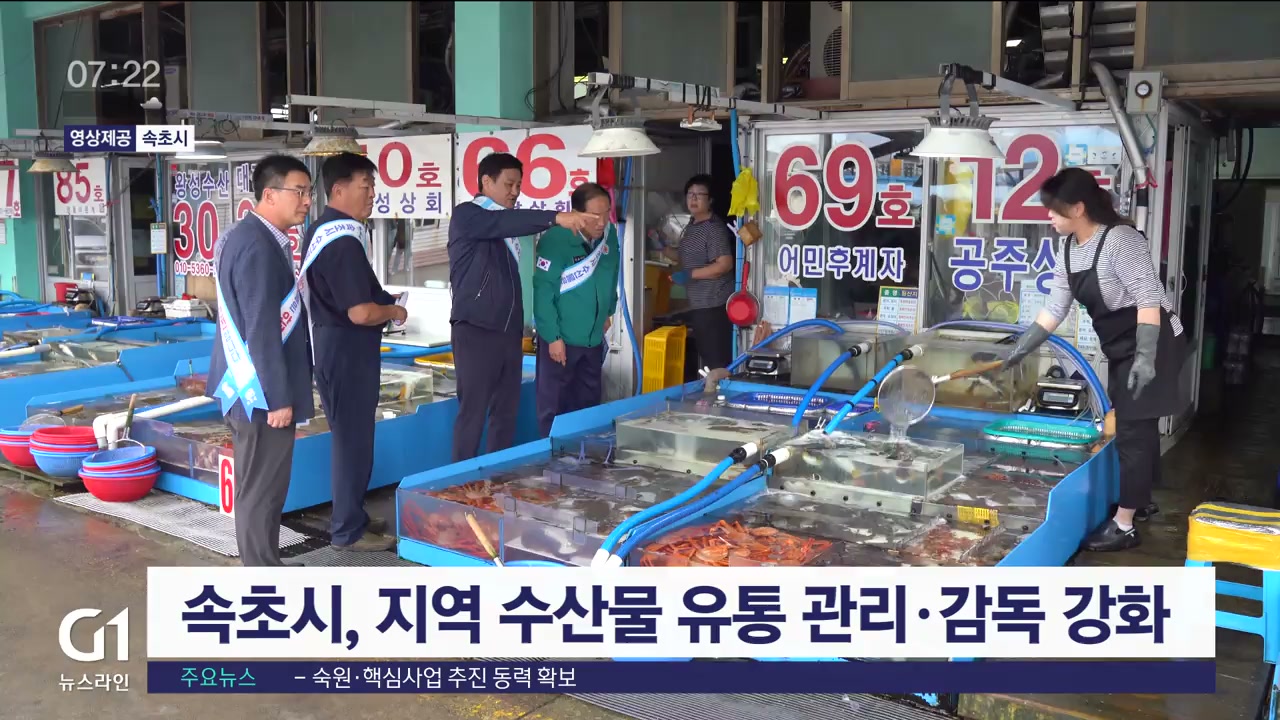 속초시, 지역 수산물 유통 관리·감독 강화