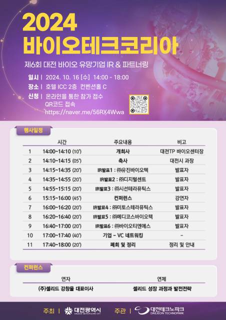바이오 기술 한자리, 2024 바이오테크 코리아 개최