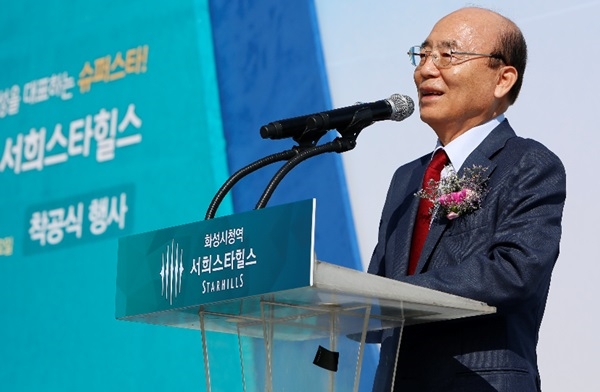 김포시장 서희건설 하수처리 현장 방문…이봉관 회장, 건설분야, 또다른 미래는 환경 강조