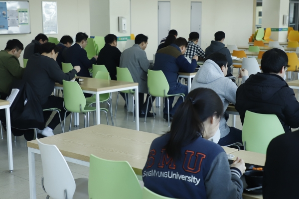 상명대, 학생식당의 코로나19 차단 노력