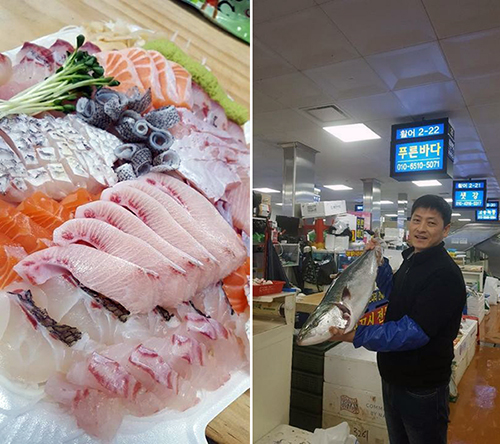 노량진수산시장 맛집 푸른바다, 대형 활어로 만든 고객맞춤 숙성 모듬회 주목