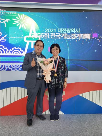 민패션 김석한 제자 서연희, 2021년 전국기능경기대회 대통령상 수상