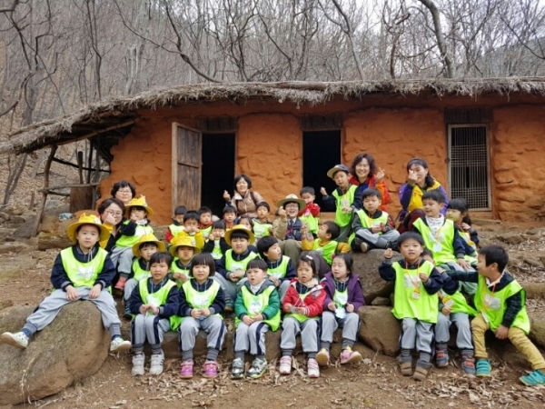 산청 생초초병설유치원 지리산 맹세이골 숲 학교 체험