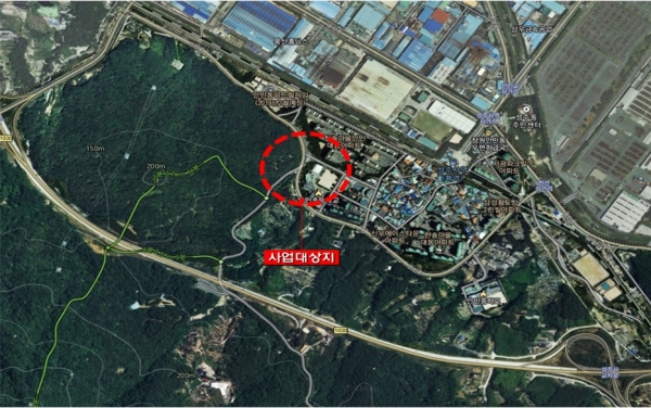 창원 성산구 안민고개 입구 회전교차로 설치