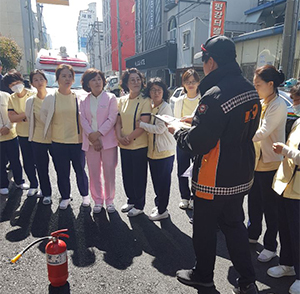 마산소방서 큰바다요양병원 직원과 화재대응 훈련