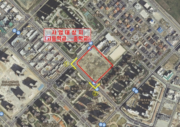 양산시 물금읍 증산신도시에 중학교 건립 추진