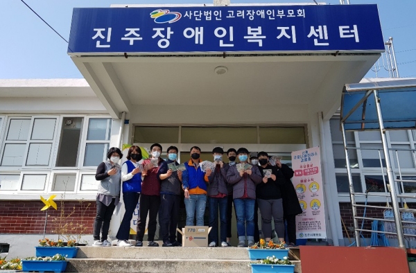 진주 초장동 바르게살기 면마스크 전달