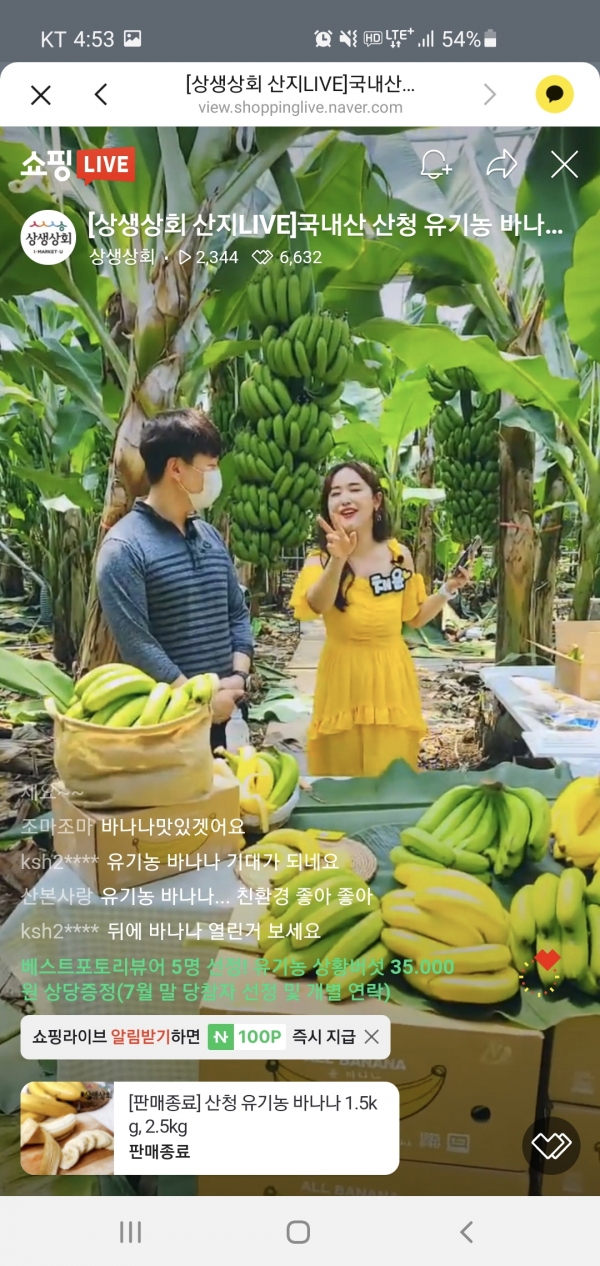 산청 유기농 바나나 서울 입맛 사로잡다