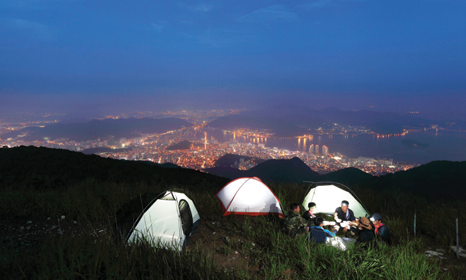한가위 보름달맞이 산행...창원 무학산