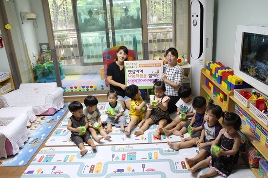 진영예꼬아이·동원키즈·올망졸망·꿈모아·나영·행복한어린이집 햇살아이나눔저금통 캠페인 참여