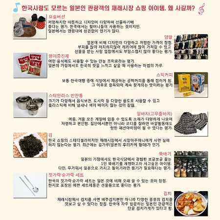 일본관광객이 뽑은 한국 재래시장