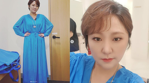 15kg 감량 김현숙, 슬림한 드레스핏…늘씬 몸매+V라인 뽐내