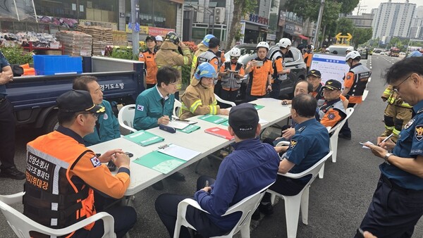 안양종합운동장 앞 도로 가스누출 사고 40여부만에 수습…인명피해 없어
