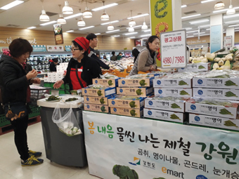 청정 강원 산나물, 대형마트에서 만나요~