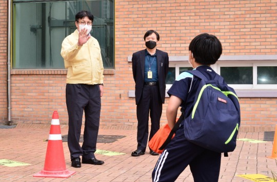 도성훈 인천교육감, 등교수업 진행상황 점검