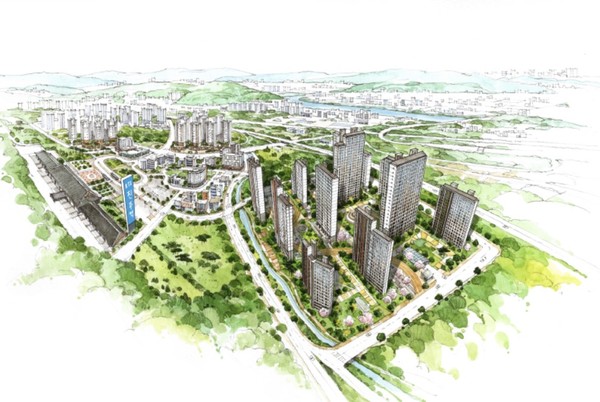 신진 아파트 투시도