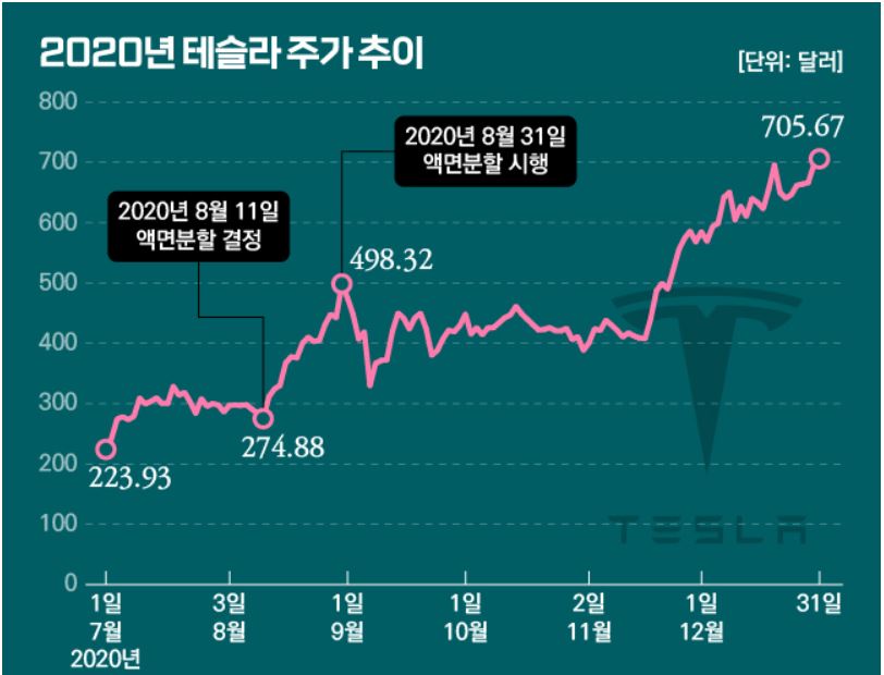 [데이터경제] 25일 액면분할 테슬라 주가 전망은...국내외 전문가 시각