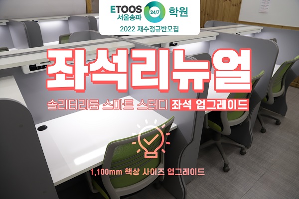 2022 수능 대비 송파독학재수학원, 이투스247학원 송파점 재수정규반 모집
