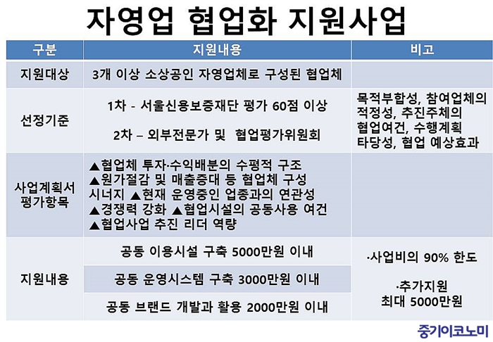 자영업자 셋 모여 협업하면 최대 1억 무상 지원